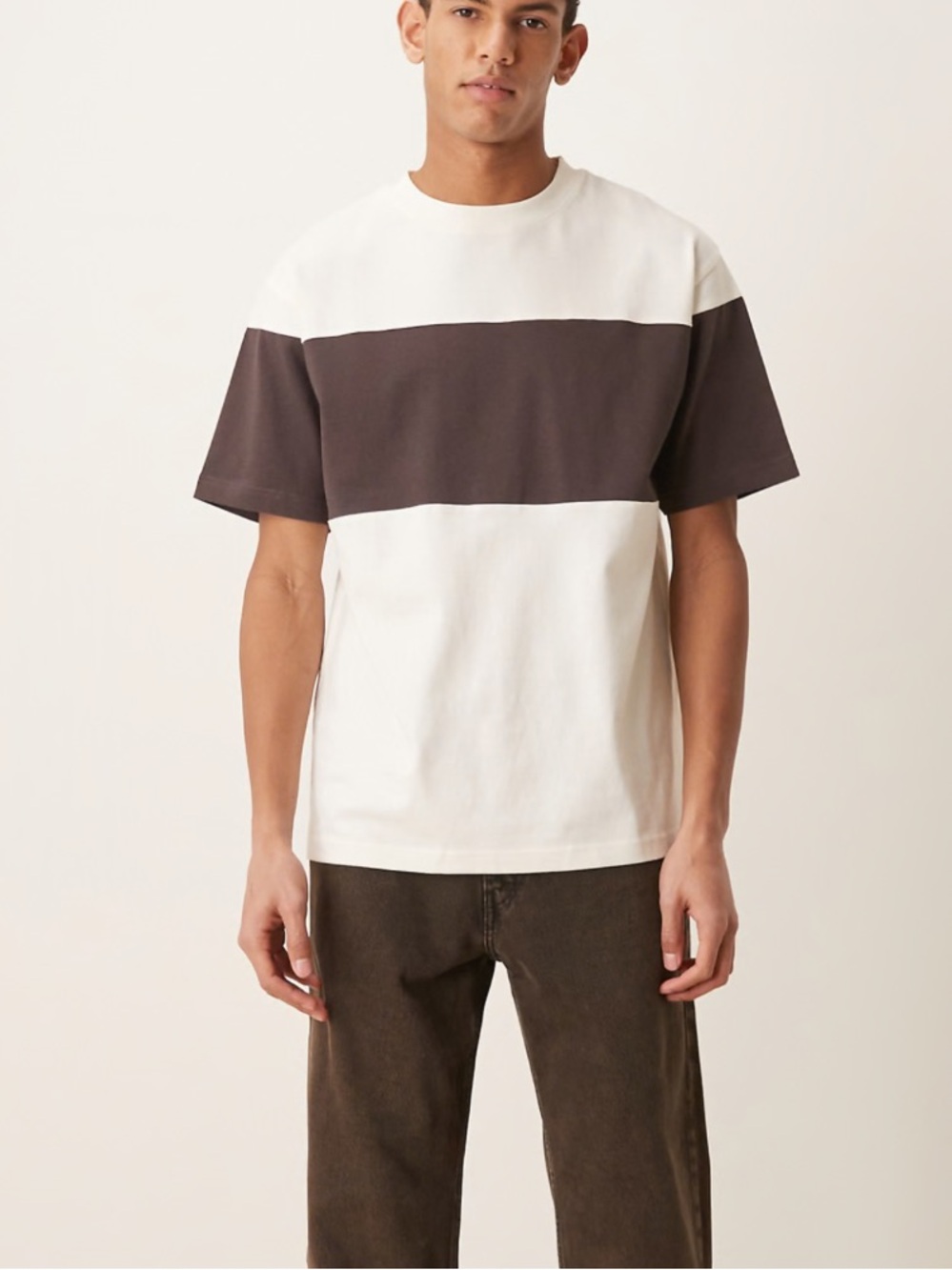 ASOS Short Sleeve Heavyweight Relaxed Striped T-Shirt NWT Size XL